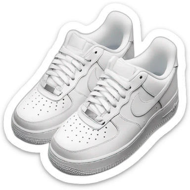 All white Nike Air Force 1 sneakers sticker