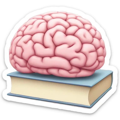 A light pink brain a book sticker