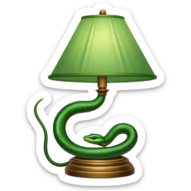 uma lamparina com uma cobra em volta  sticker