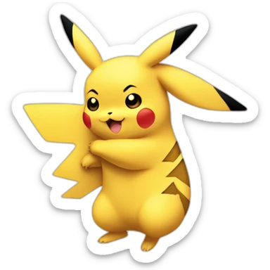 Pikachu HUG évolue cote sticker