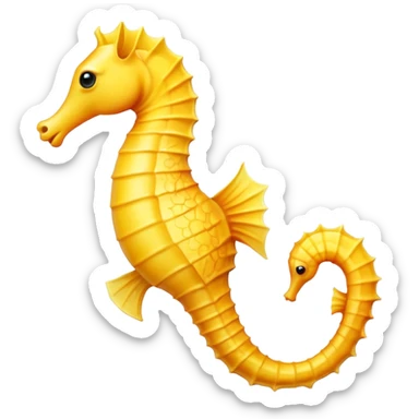Yellow Seahorse  sticker