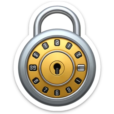 combination lock sticker