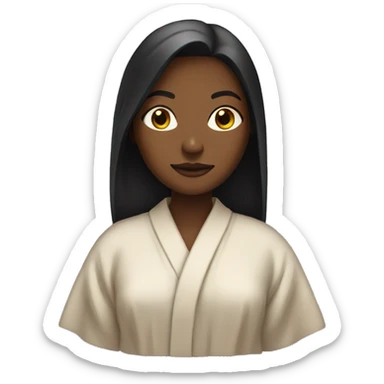 A girl with a robe on sticker