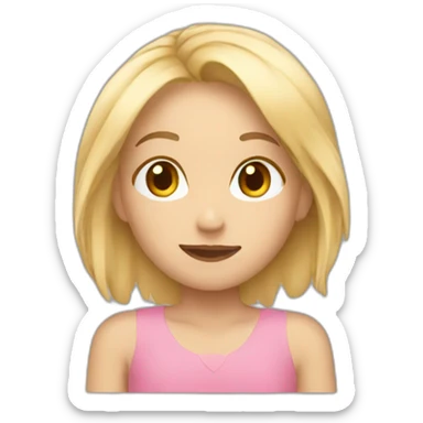 blonde girl falling in love sticker