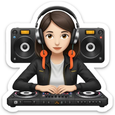 Amelie Lens with DJ table sticker