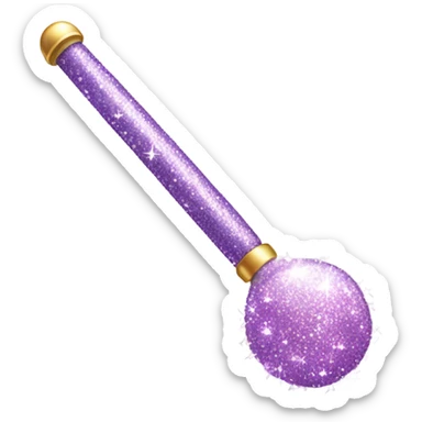 Sparkly lilac magic wand sticker