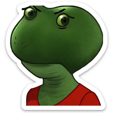 A girl with red Cherry hair, dark hazel eyes, white skin, with a red dress sticker