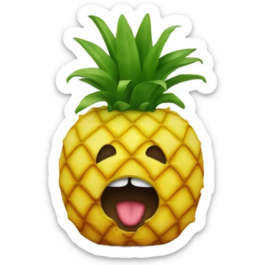 pineapple upside down sticker