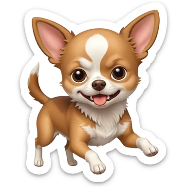 very angry chihuahua running sticker