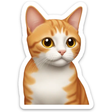 Orange British Short Hair Cat sticker