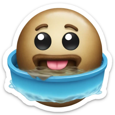 swedish meatball in a pool sticker