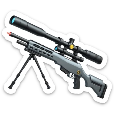 tech sniper rifle with laser scope sticker