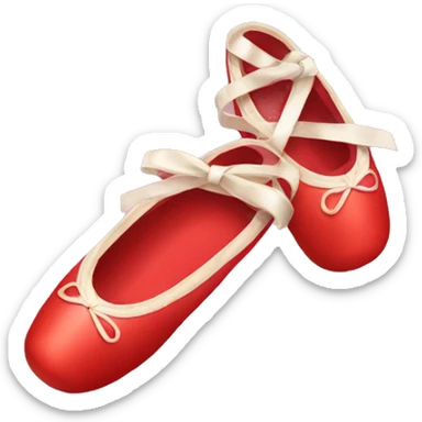 Red ballet shoe sticker