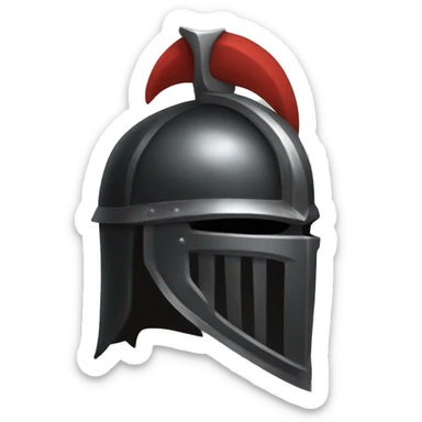 A buff black knight full helm sticker