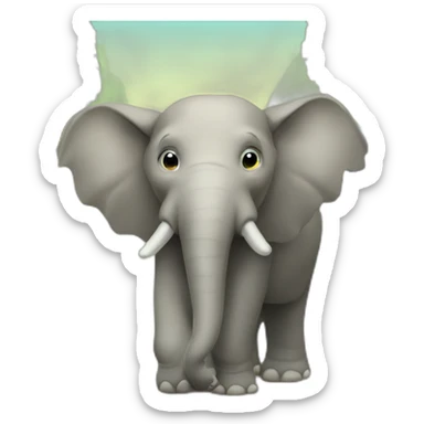 Ormiga montada en elefante q nada en tierra sticker