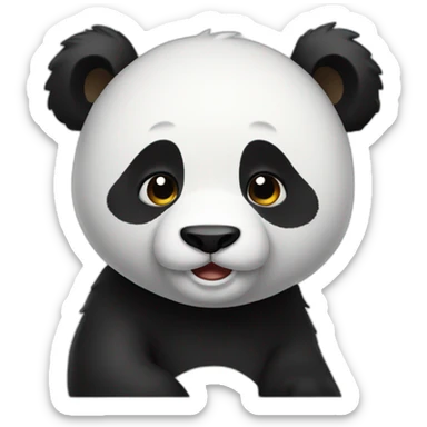2 friend panda  sticker