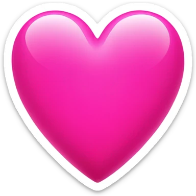 Pink clear heart sticker