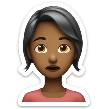 Girl who is disgusted sticker