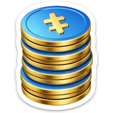 blue coins credit package sticker