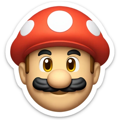 Super Mario Emoji pixelied sticker