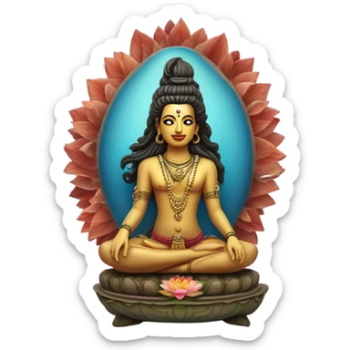 create hindu god mahadev shivlig  sticker