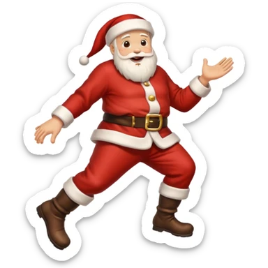 Santa stepping on guy sticker