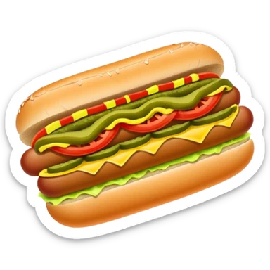 Chicago style hot dog sticker