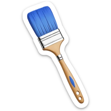 art blue paint brush  sticker