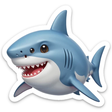 shark blowing a kiss sticker
