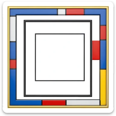 Piet Mondrian, Composition with Red Blue and Yellow painting frame sticker