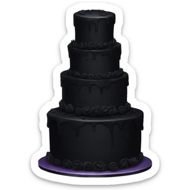 All Black goth cake sticker