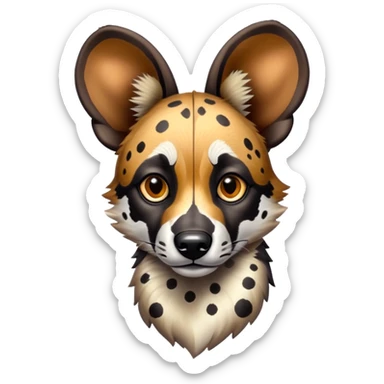 african wild dog sticker