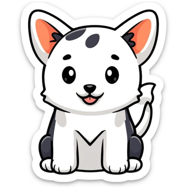 small cute puppy sticker