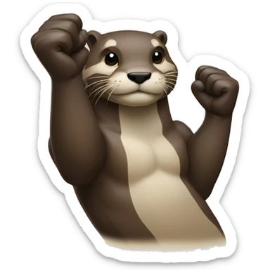 union power fist otter sticker