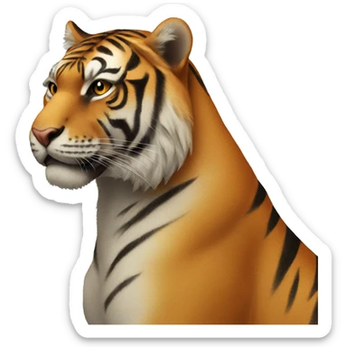 A man on a tiger sticker