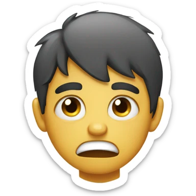 angry boy crying  sticker