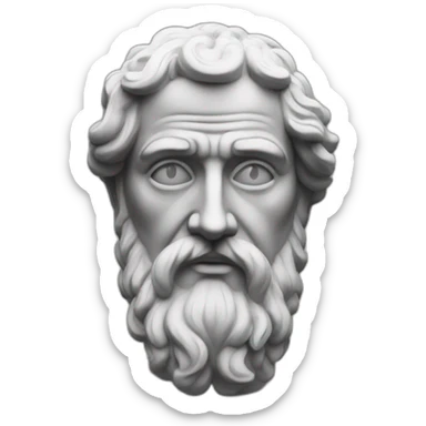 Stoic statue man sticker