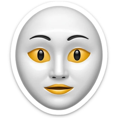 Happy and sad face mask sticker