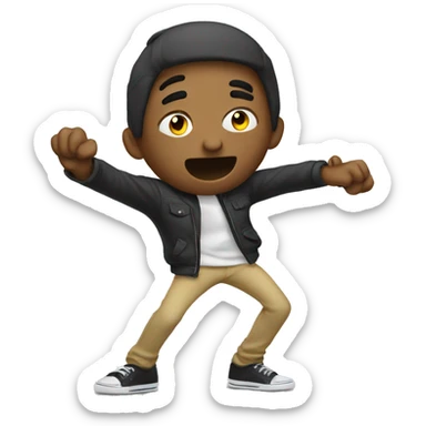 Animated person dabbing sticker