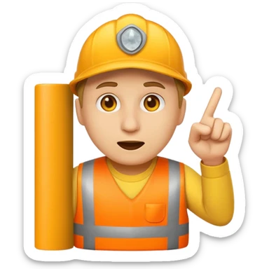 Generate me emoji sticker omg combination of these two 🚧👃🏻 sticker