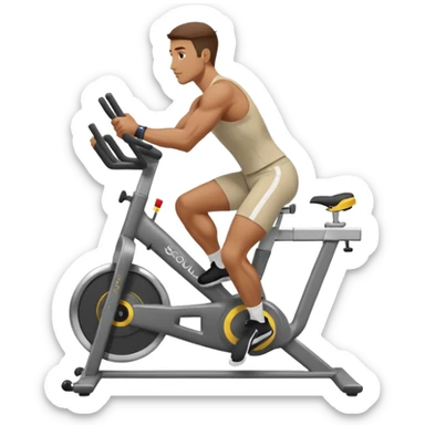 guy workout spinning soul cycle sticker