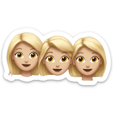three blonde girls sticker