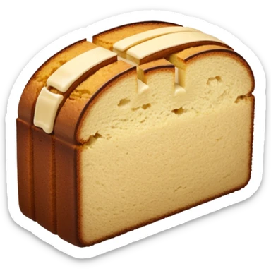 SLICED BROWN POUND CAKE sticker