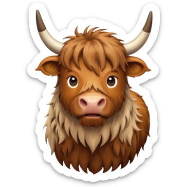 highland cow sticker