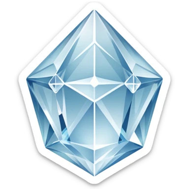 generate beautiful white crystal capital i sticker