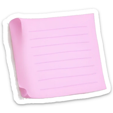 pastel pink note sticker