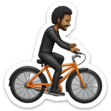 Guitarist on bicycle sticker