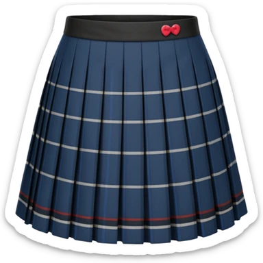 black plaid scottish skirt sticker