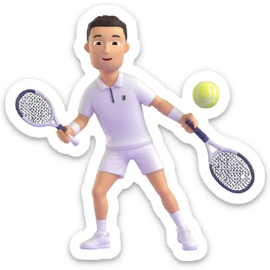 Cristiano Ronaldo as a tennis player sticker