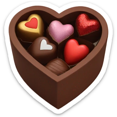 heart chocolate box sticker
